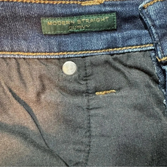 LRL LAUREN RALPH LAUREN Modern Straight Curvy Dark Wash Blue Denim Jeans Size 8 - Picture 4 of 5